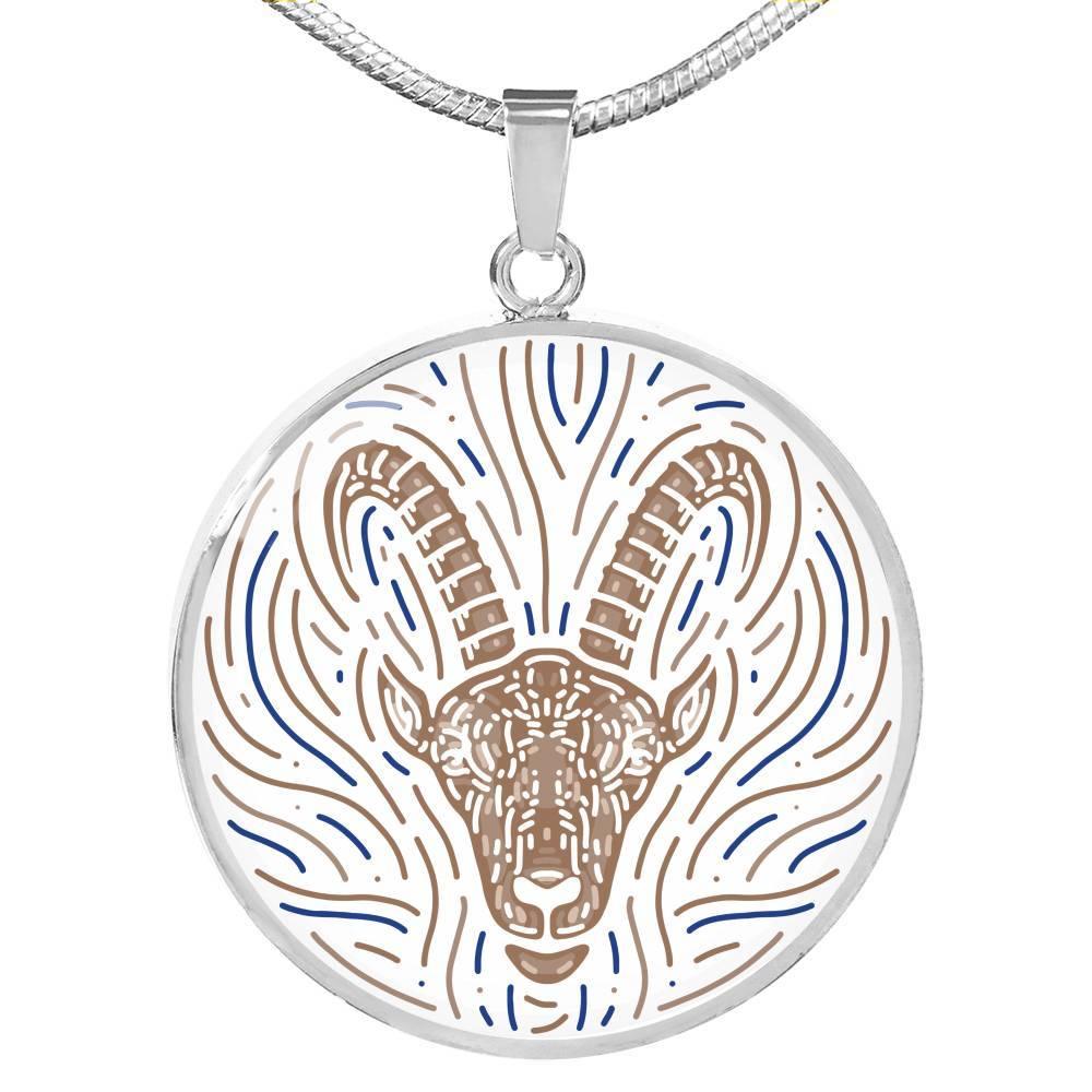 Capricorn Zodiac Luxury Stainless Steel or 18k Gold Artistic Necklace - ZodiacFanatic