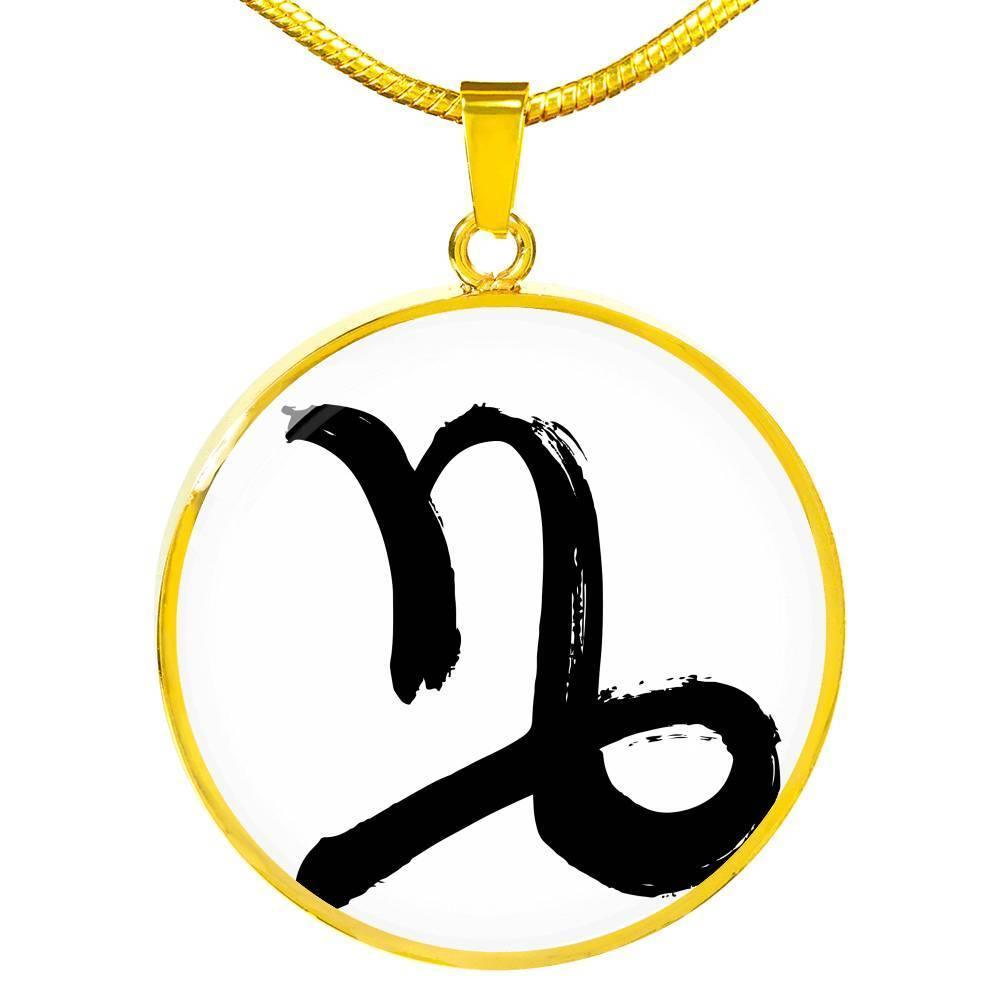 Capricorn Zodiac Stainless Steel or 18k Gold Necklace - ZodiacFanatic