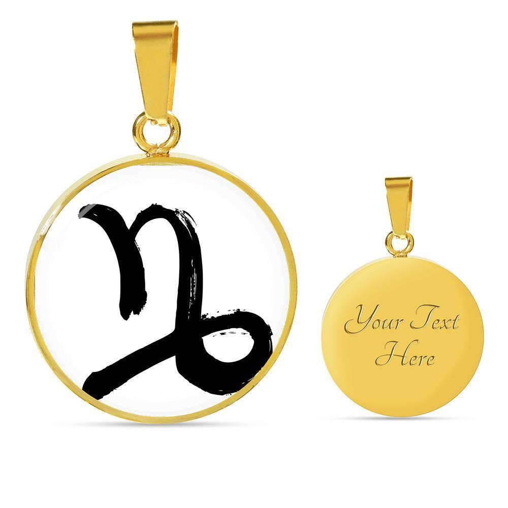 Capricorn Zodiac Stainless Steel or 18k Gold Necklace - ZodiacFanatic