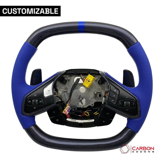 C8 Corvette 2020+ Customizable Carbon Fiber Steering Wheel
