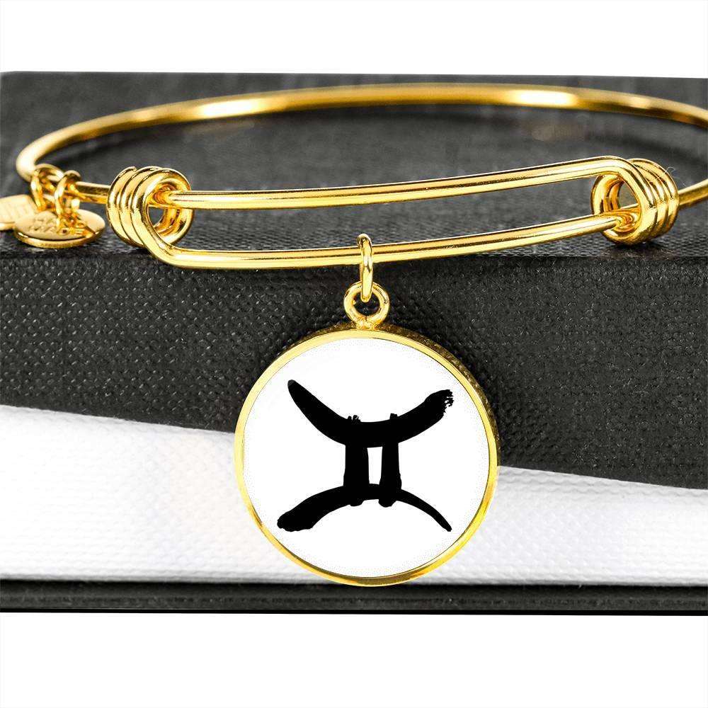 Gemini Zodiac Adjustable Creative Bangle made from Stainless Steel or 18k Gold - ZodiacFanatic