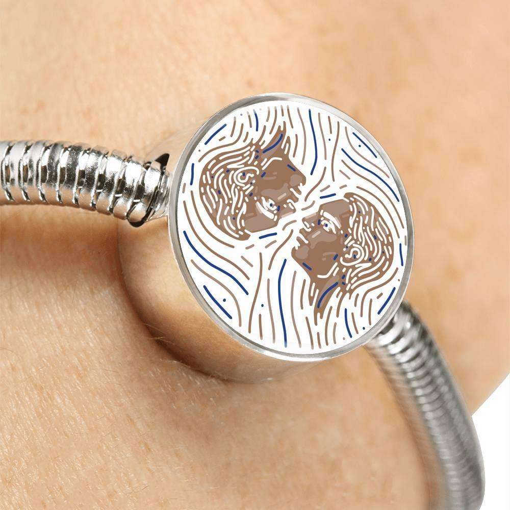 Gemini Zodiac Artistic Stainless Steel Bracelet - ZodiacFanatic