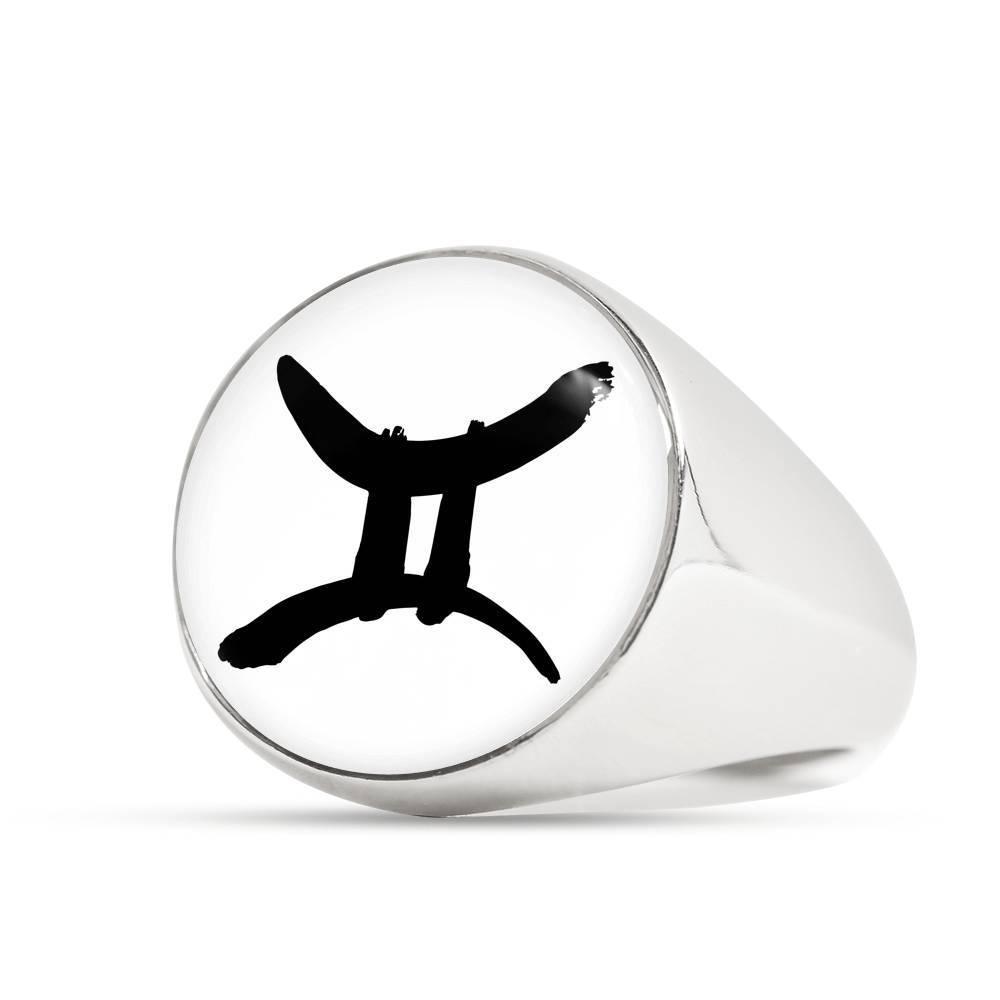 Gemini Zodiac Stainless Steel or 18k Gold Ring - ZodiacFanatic