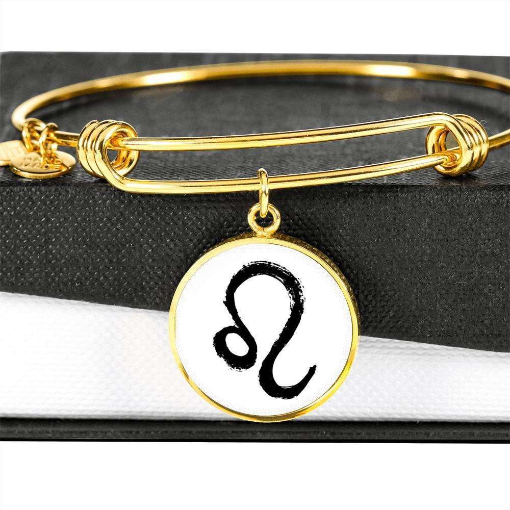 Leo Zodiac Adjustable Creative Bangle made from Stainless Steel or 18k Gold - ZodiacFanatic