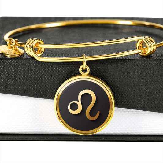 Leo Zodiac Exclusive Design Bangle Made From Stainless Steel or 18k Gold - ZodiacFanatic