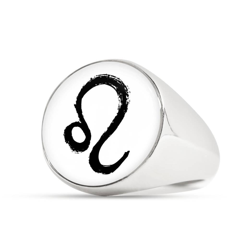 Leo Zodiac Stainless Steel or 18k Gold Ring - ZodiacFanatic