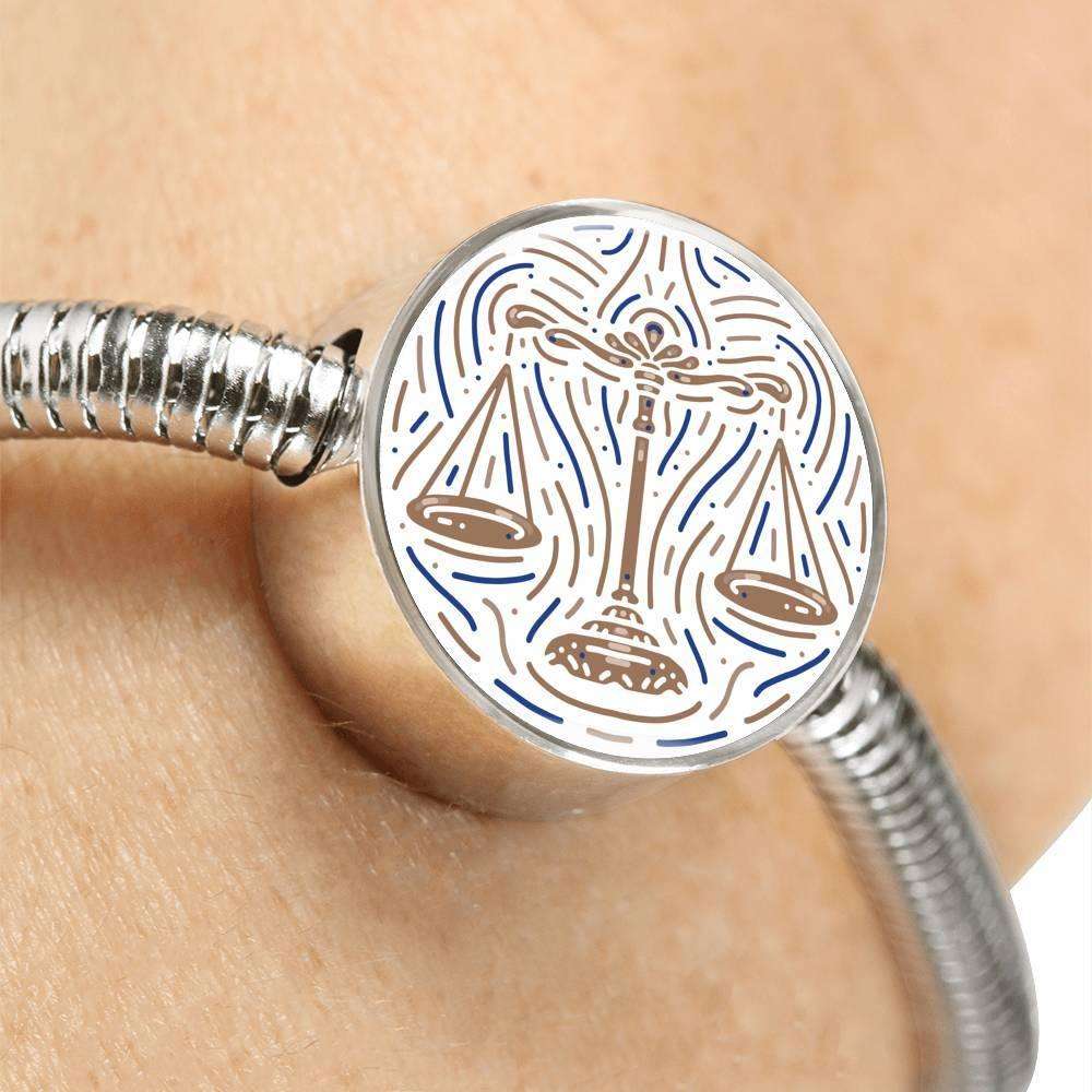 Libra Zodiac Artistic Stainless Steel Bracelet - ZodiacFanatic