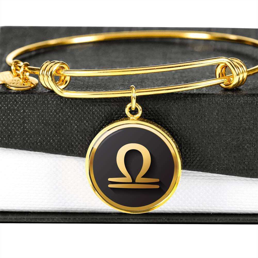 Libra Zodiac Exclusive Design Bangle Made From Stainless Steel or 18k Gold - ZodiacFanatic
