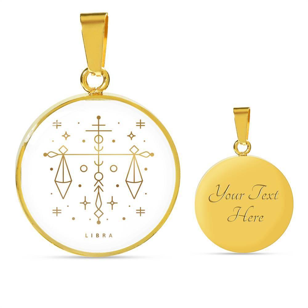 Libra Zodiac Luxury Necklace made from Stainless Steel or 18k - ZodiacFanatic