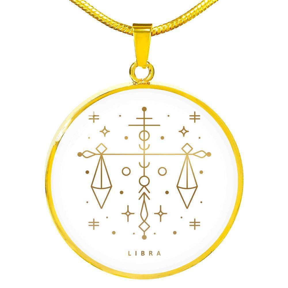 Libra Zodiac Luxury Necklace made from Stainless Steel or 18k - ZodiacFanatic