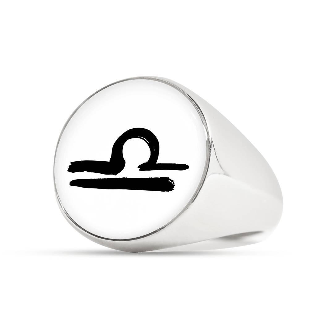 Libra Zodiac Stainless Steel or 18k Gold Ring - ZodiacFanatic