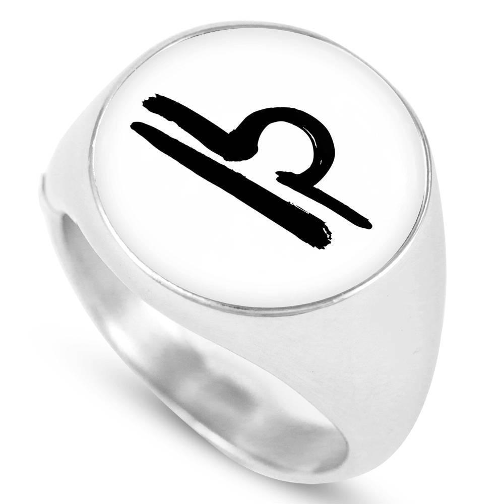 Libra Zodiac Stainless Steel or 18k Gold Ring - ZodiacFanatic