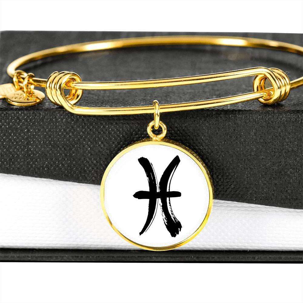 Pisces Zodiac Adjustable Creative Bangle made from Stainless Steel or 18k Gold - ZodiacFanatic