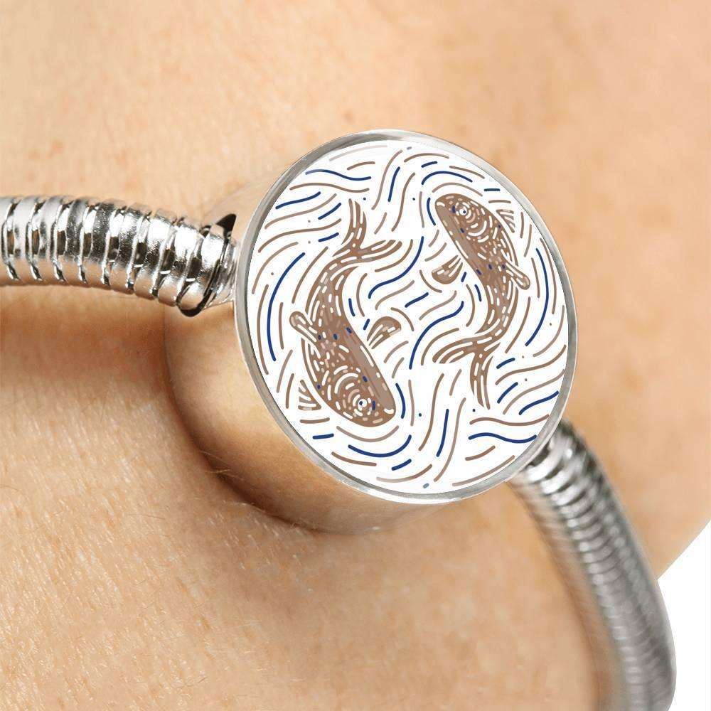 Pisces Zodiac Artistic Bracelet made from Stainless Steel or 18k Gold - ZodiacFanatic