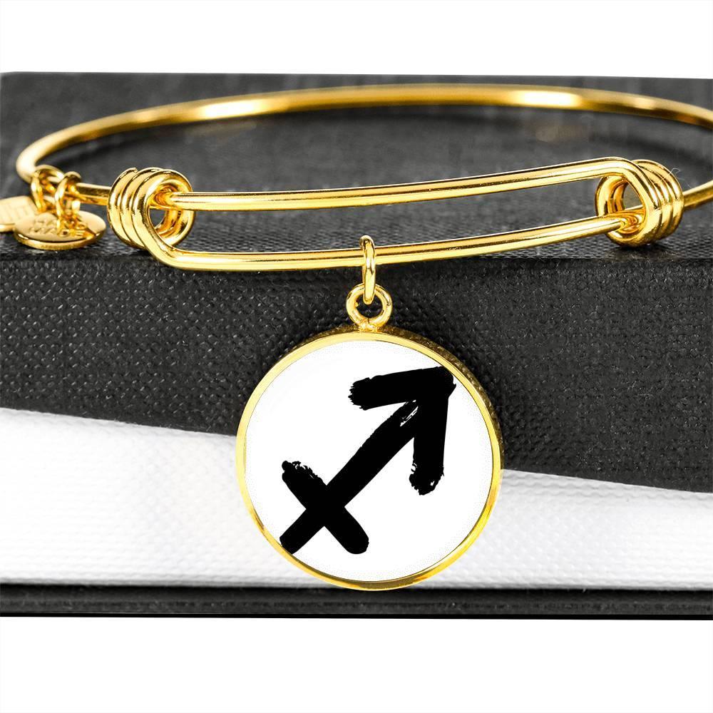 Sagittarius Zodiac Adjustable Creative Bangle made from Stainless Steel or 18k Gold - ZodiacFanatic