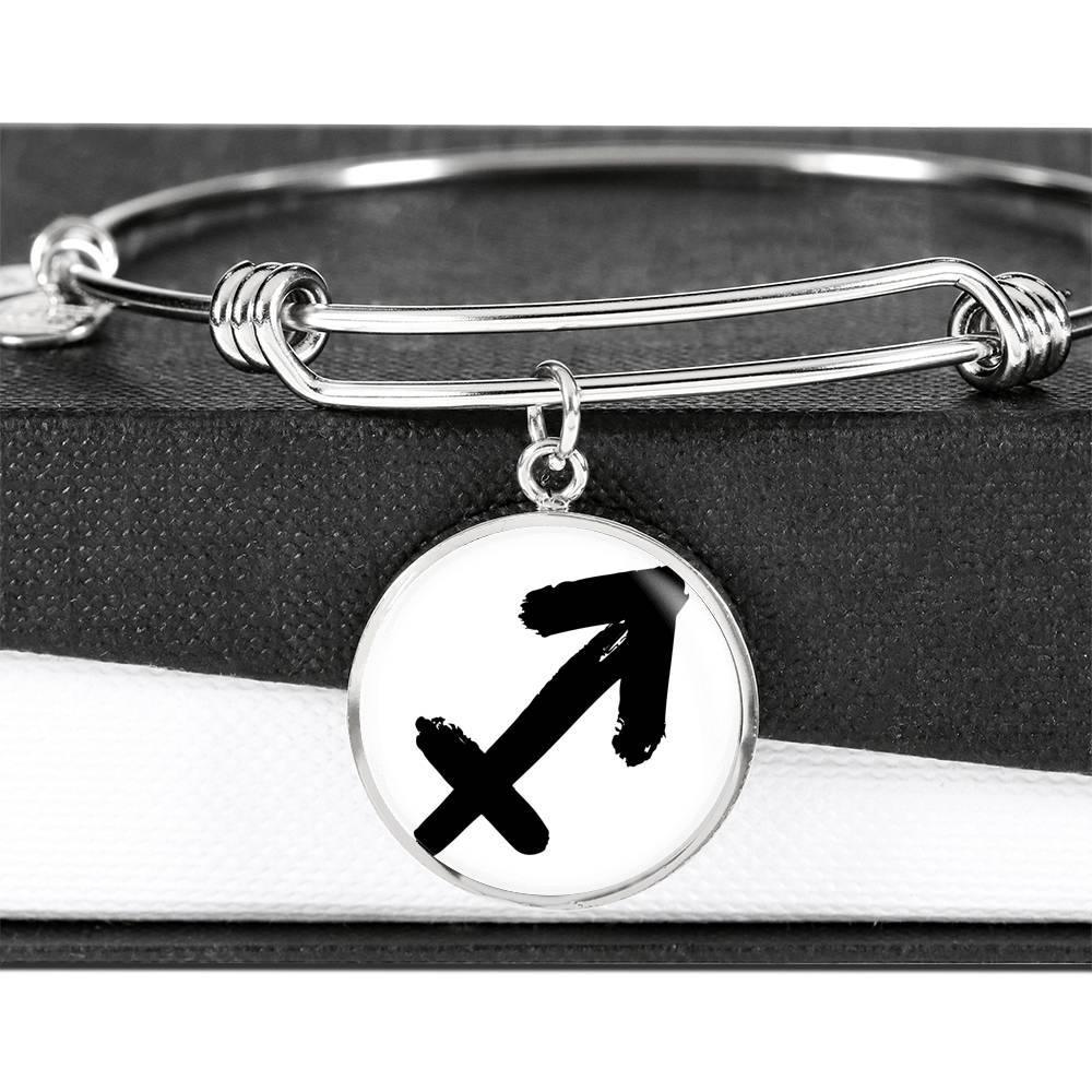 Sagittarius Zodiac Adjustable Creative Bangle made from Stainless Steel or 18k Gold - ZodiacFanatic