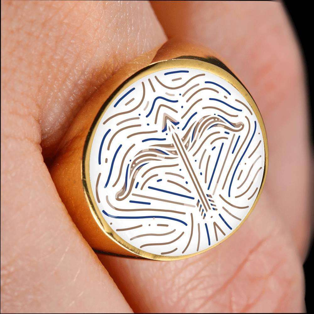 Sagittarius Zodiac Artistic Ring made from Stainless Steel or 18k Gold - ZodiacFanatic