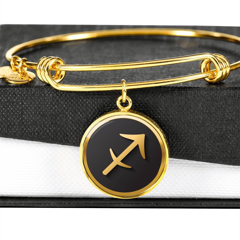 Sagittarius Zodiac Exclusive Design Bangle Made From Stainless Steel or 18k Gold - ZodiacFanatic