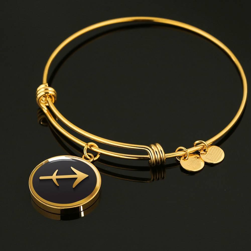 Sagittarius Zodiac Exclusive Design Bangle Made From Stainless Steel or 18k Gold - ZodiacFanatic