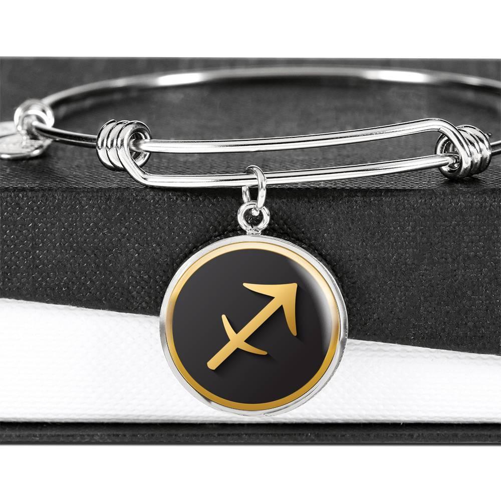 Sagittarius Zodiac Exclusive Design Bangle Made From Stainless Steel or 18k Gold - ZodiacFanatic