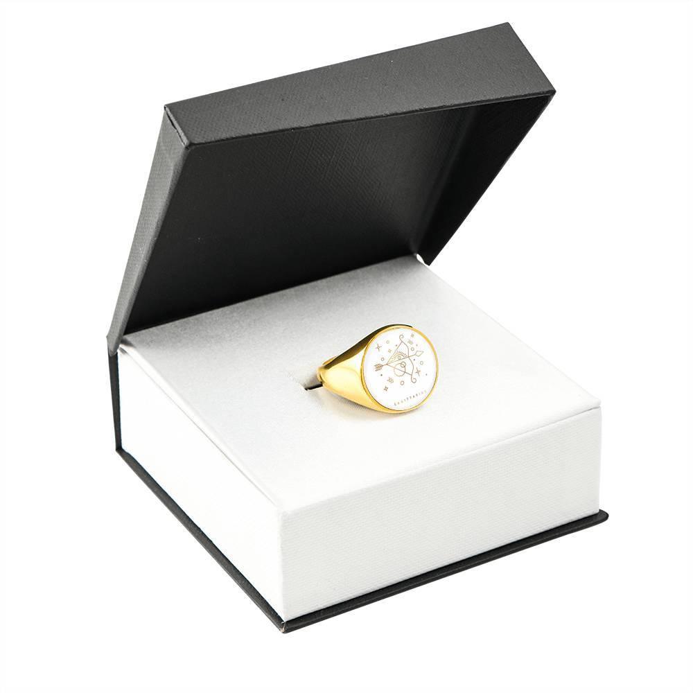 Sagittarius Zodiac Luxury Ring made from Stainless Steel or 18k Gold - ZodiacFanatic