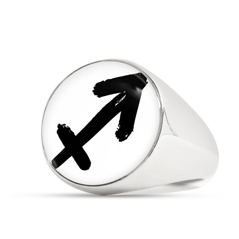 Sagittarius Zodiac Stainless Steel or 18k Gold Ring - ZodiacFanatic