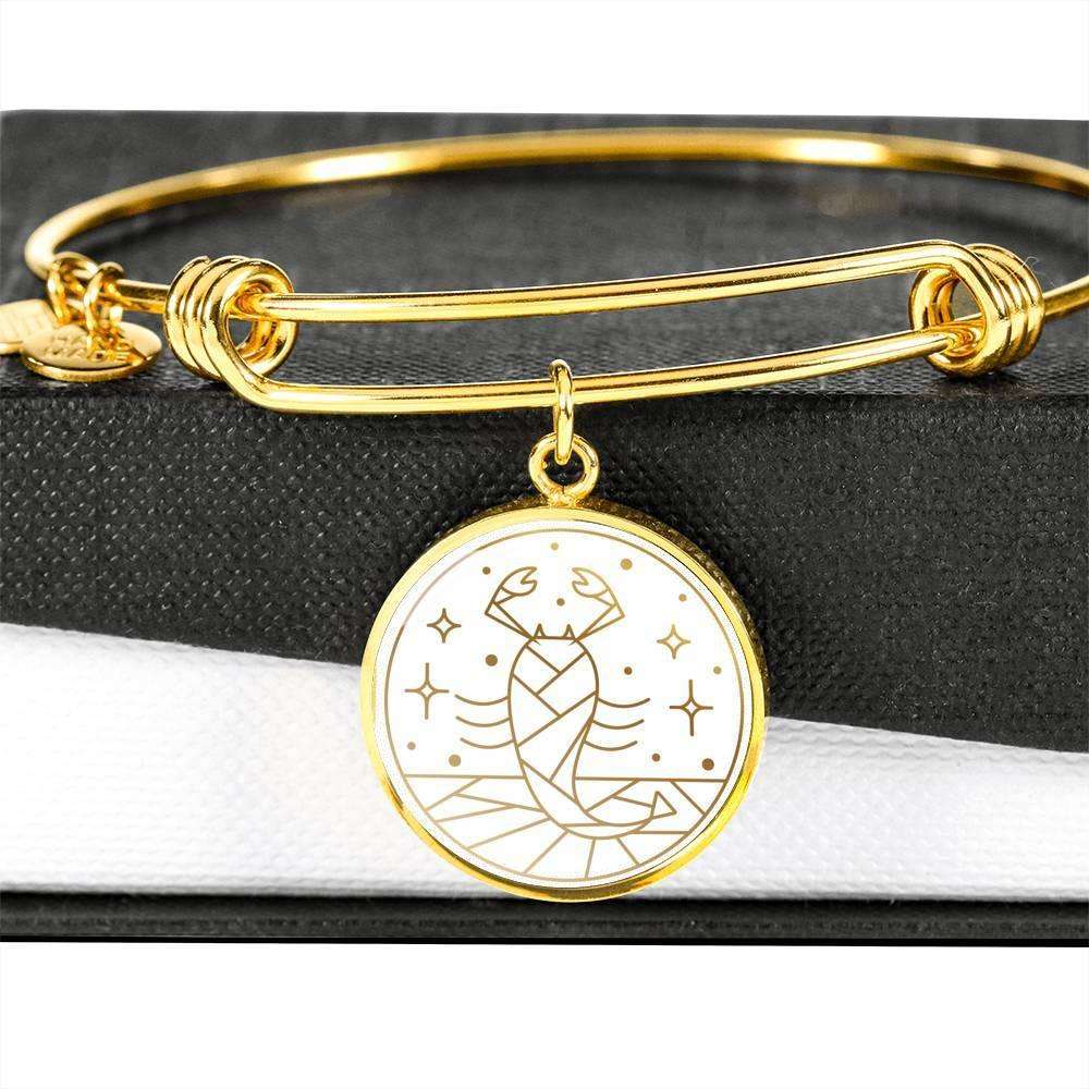 Scorpio Zodiac Adjustable Luxury Bangle made from Stainless Steel or 18k Gold - ZodiacFanatic