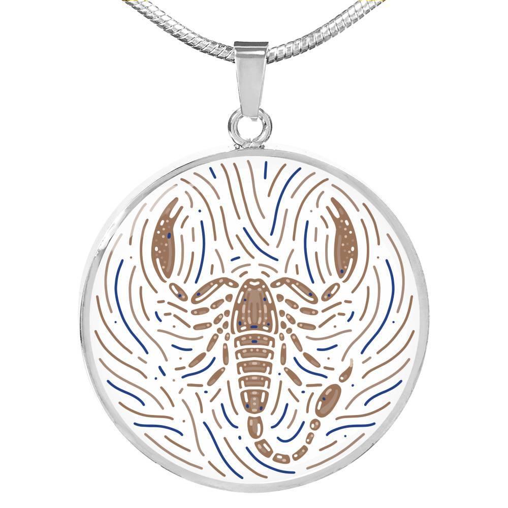 Scorpio Zodiac Luxury Stainless Steel or 18k Gold Artistic Necklace - ZodiacFanatic