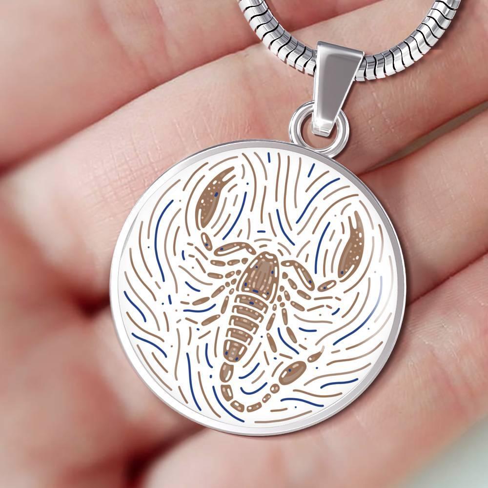 Scorpio Zodiac Luxury Stainless Steel or 18k Gold Artistic Necklace - ZodiacFanatic