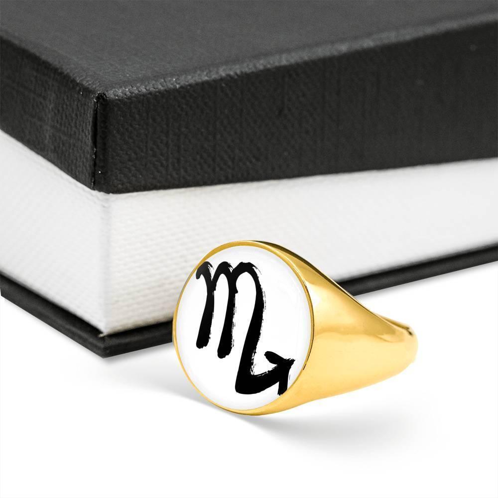 Scorpio Zodiac Stainless Steel or 18k Gold Ring - ZodiacFanatic