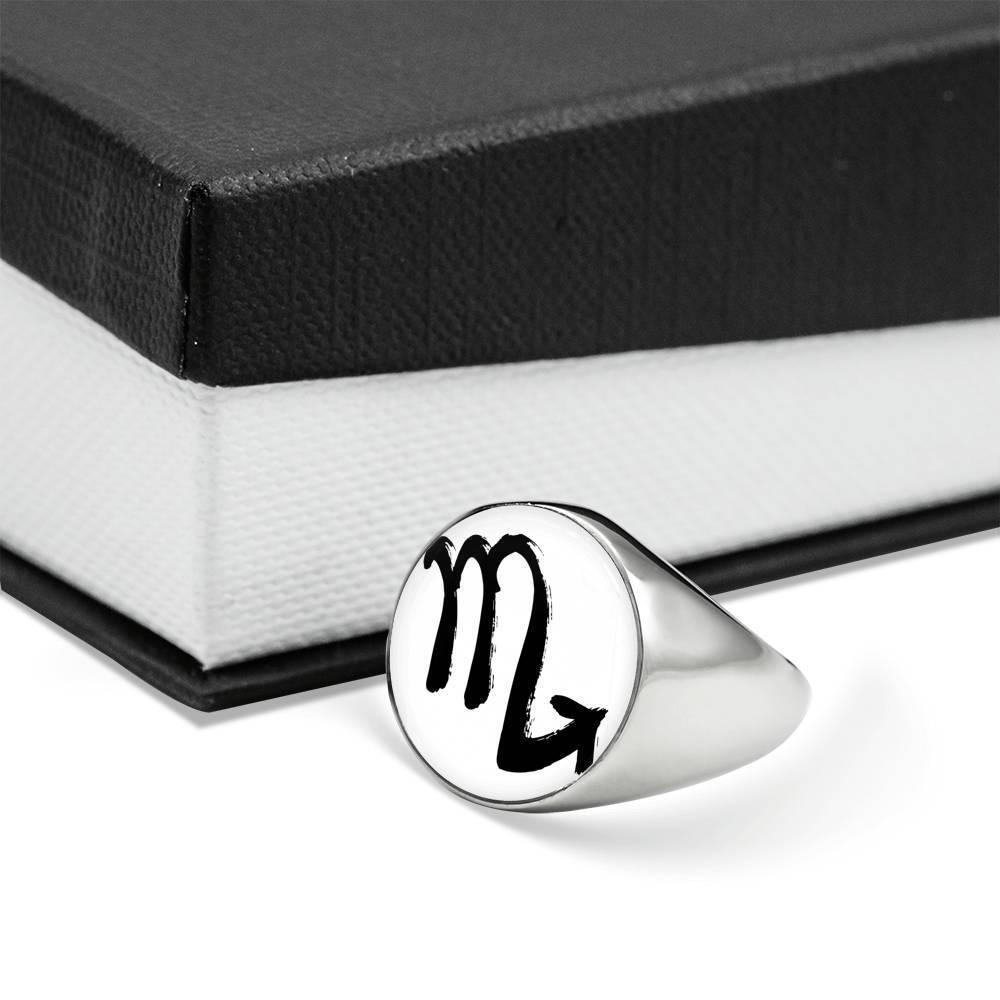 Scorpio Zodiac Stainless Steel or 18k Gold Ring - ZodiacFanatic