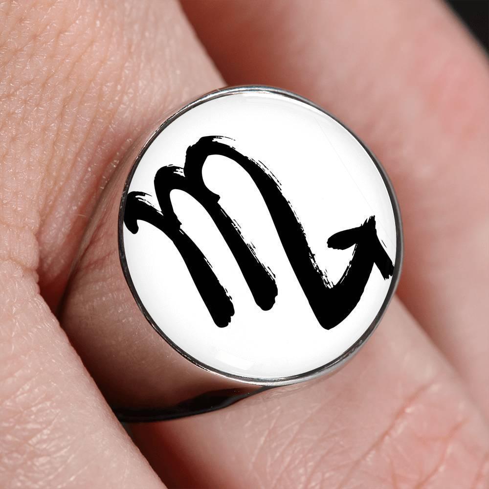 Scorpio Zodiac Stainless Steel or 18k Gold Ring - ZodiacFanatic