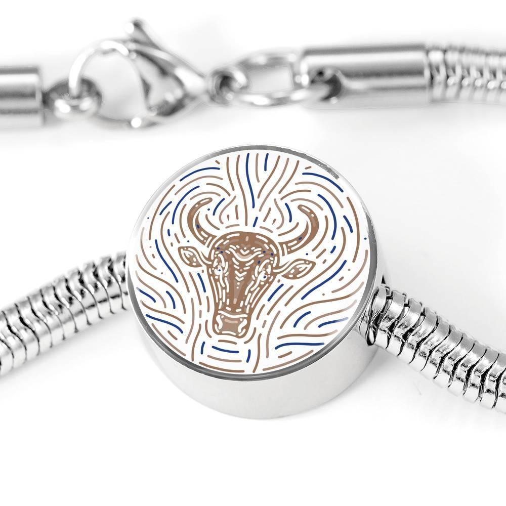 Taurus Zodiac Artistic Bracelet made from Stainless Steel - ZodiacFanatic