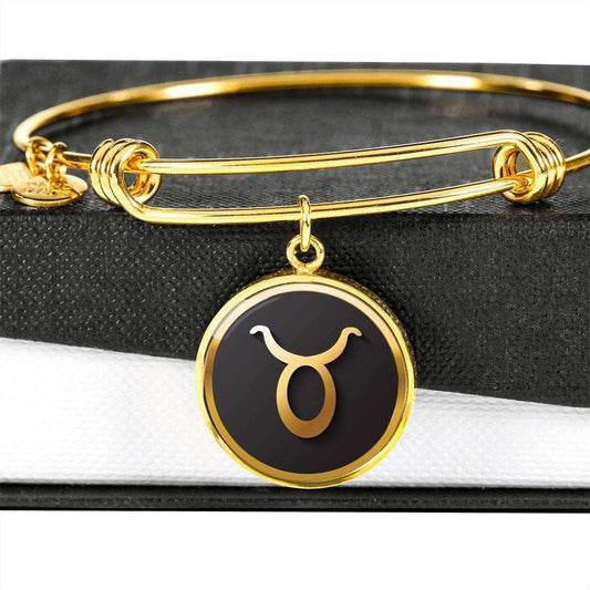 Taurus Zodiac Exclusive Design Bangle Made From Stainless Steel or 18k Gold - ZodiacFanatic