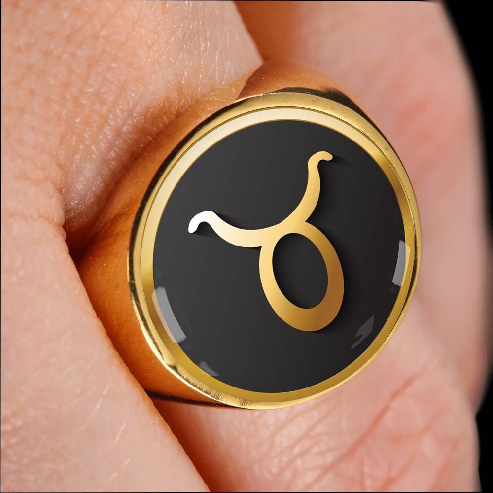 Taurus Zodiac Exclusive Design Ring Made From Stainless Steel or 18k Gold - ZodiacFanatic