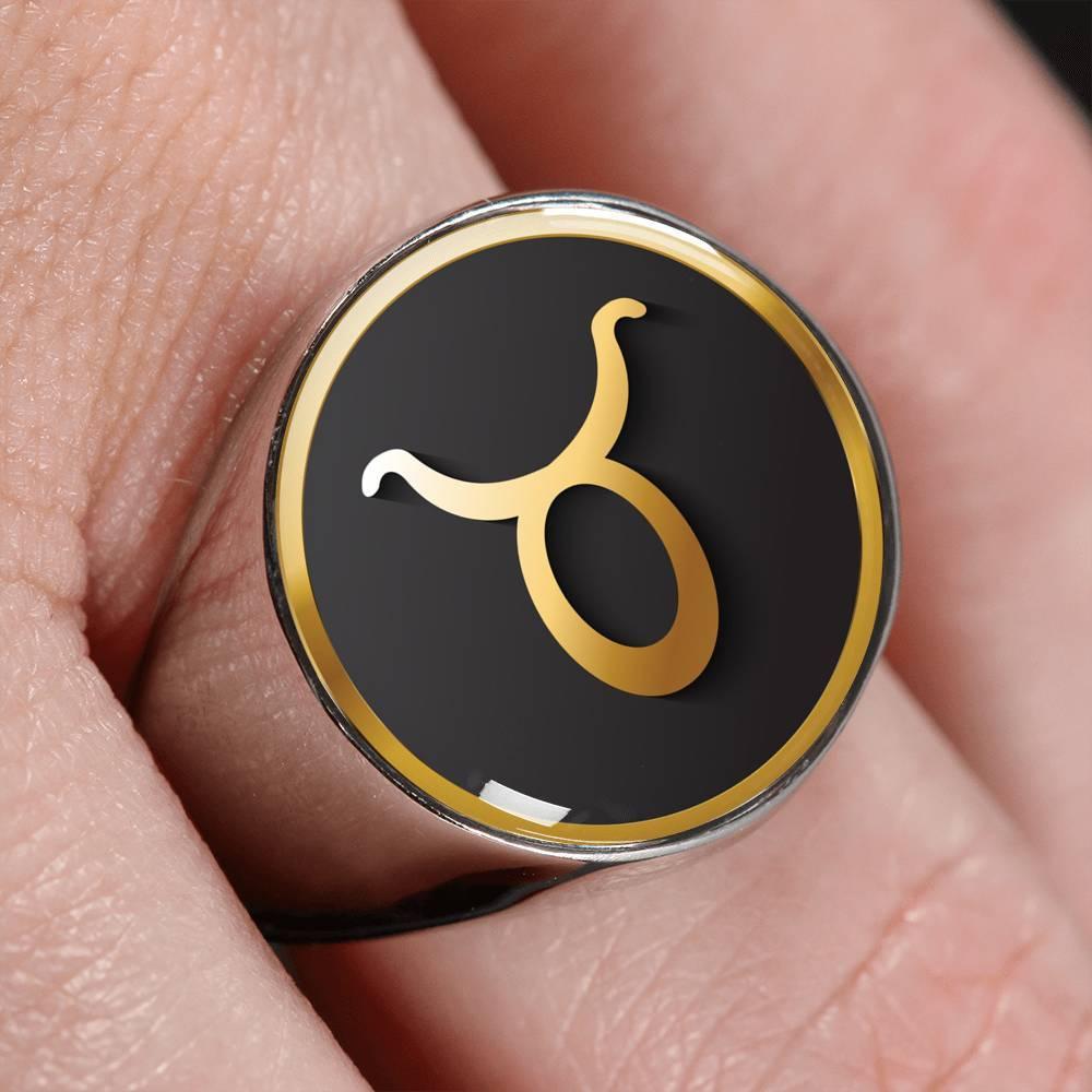 Taurus Zodiac Exclusive Design Ring Made From Stainless Steel or 18k Gold - ZodiacFanatic