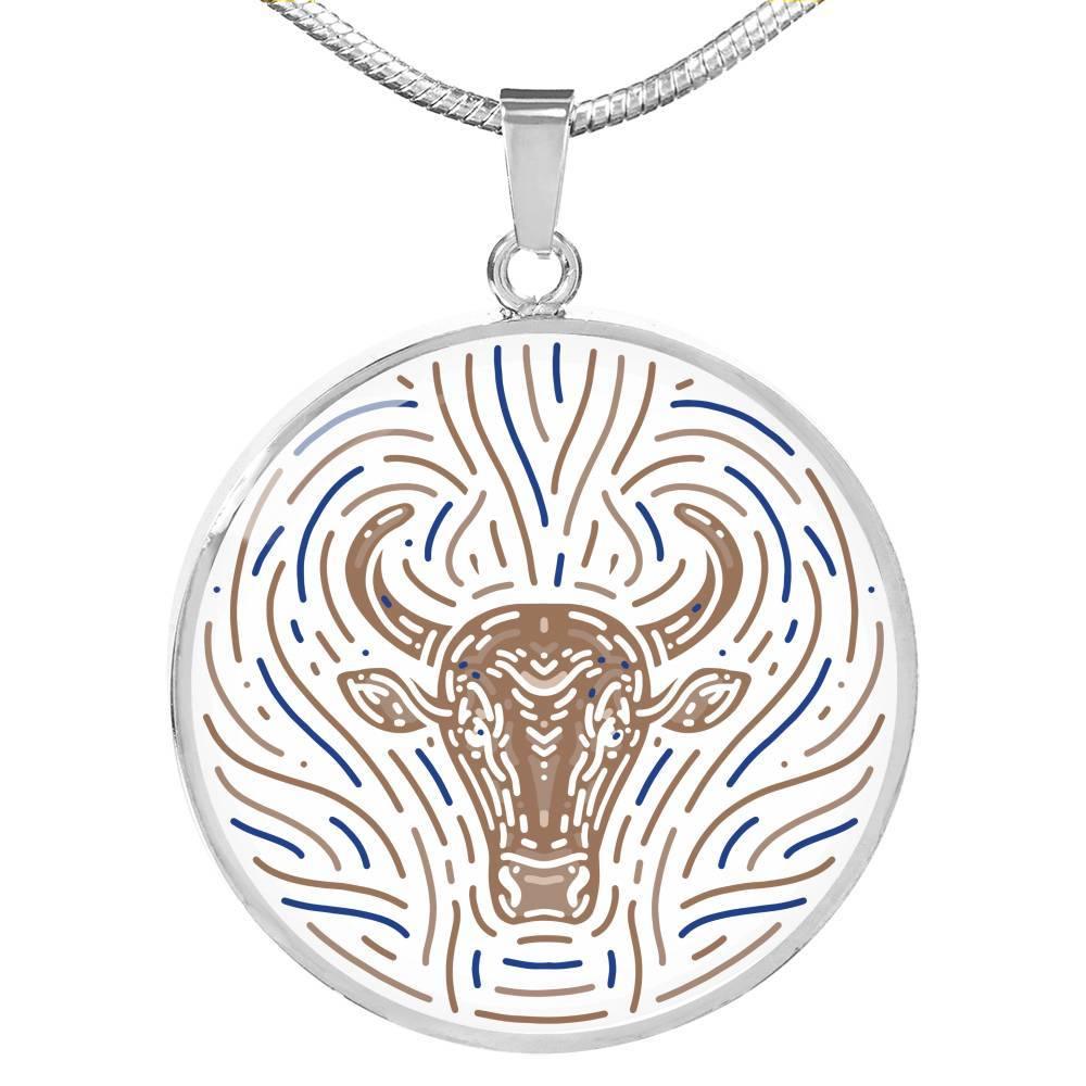 Taurus Zodiac Luxury Stainless Steel or 18k Gold Artistic Necklace - ZodiacFanatic