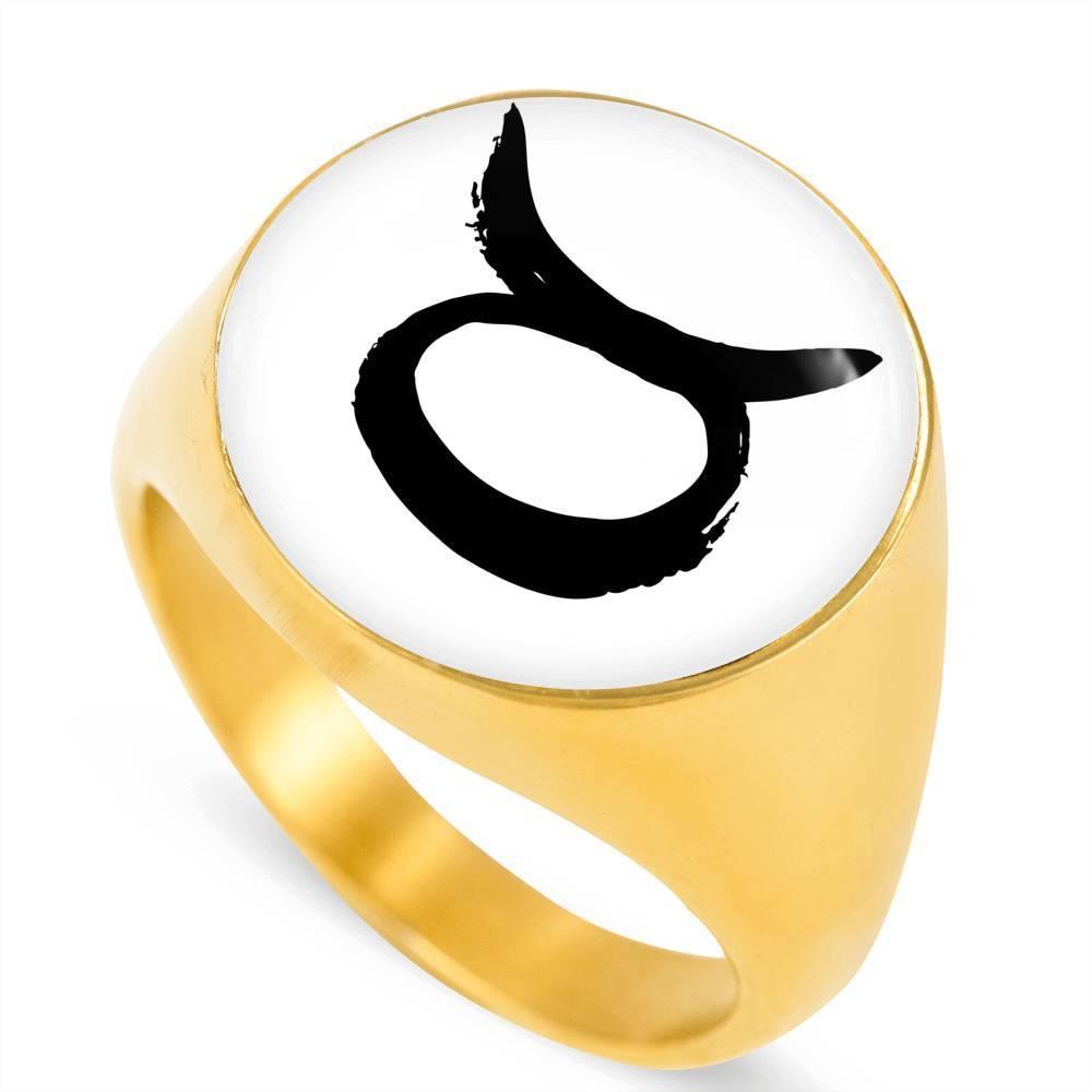 Taurus Zodiac Stainless Steel or 18k Gold Ring - ZodiacFanatic