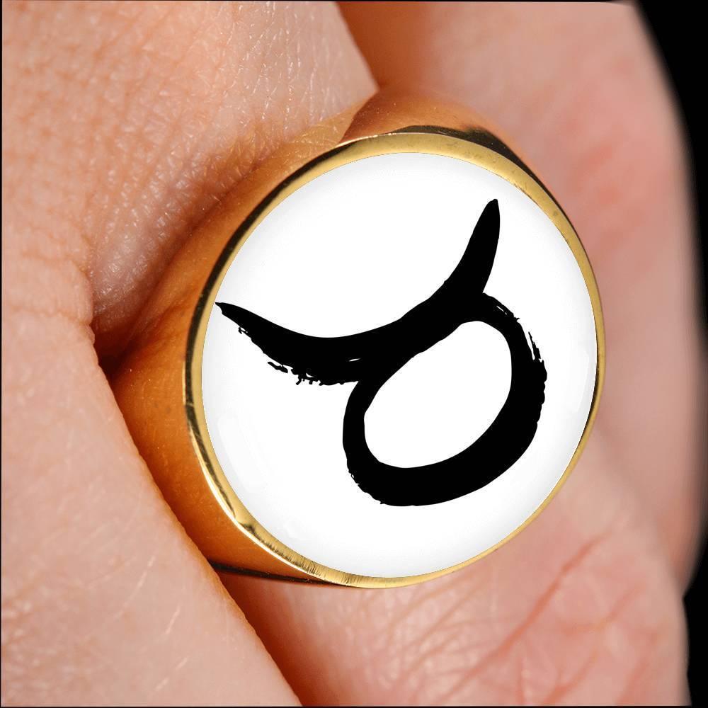 Taurus Zodiac Stainless Steel or 18k Gold Ring - ZodiacFanatic