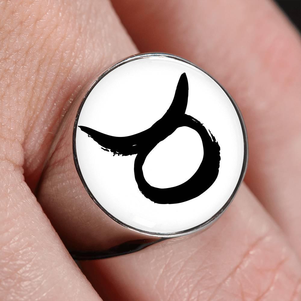 Taurus Zodiac Stainless Steel or 18k Gold Ring - ZodiacFanatic