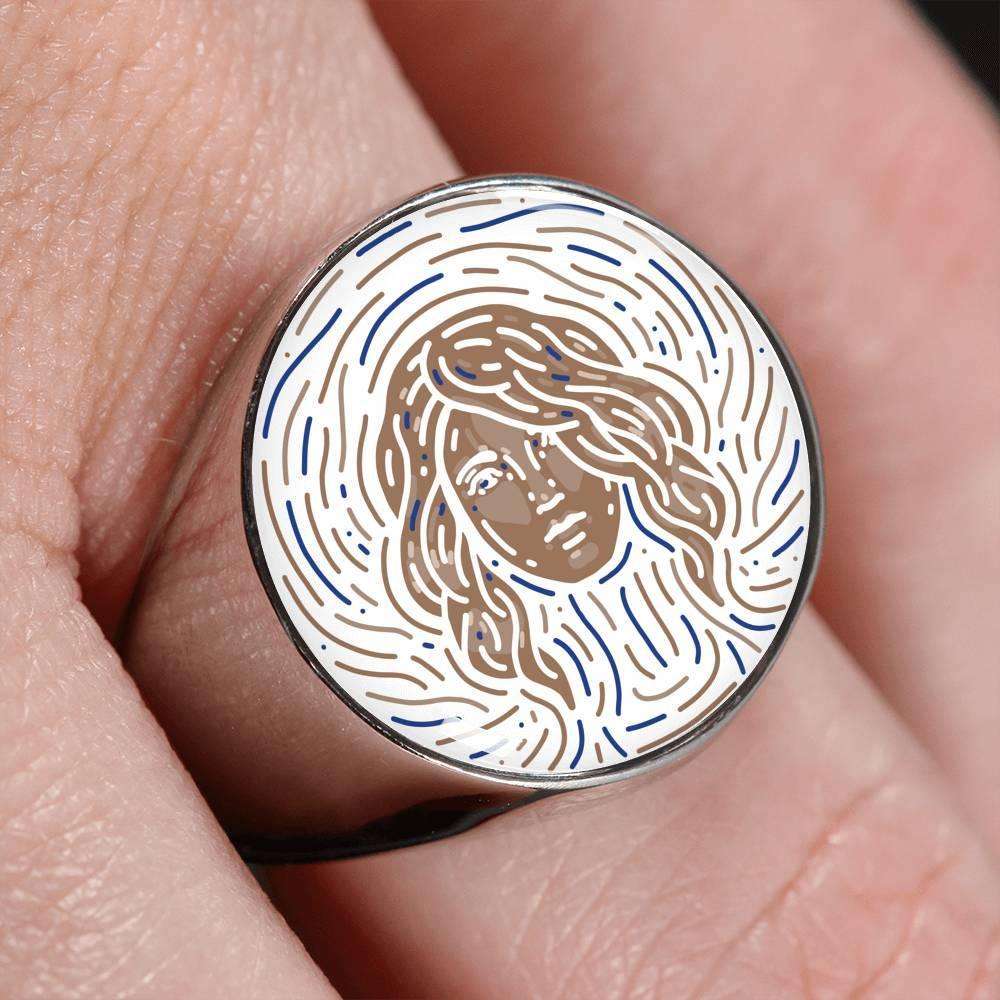Virgo Zodiac Artistic Ring made from Stainless Steel or 18k Gold - ZodiacFanatic