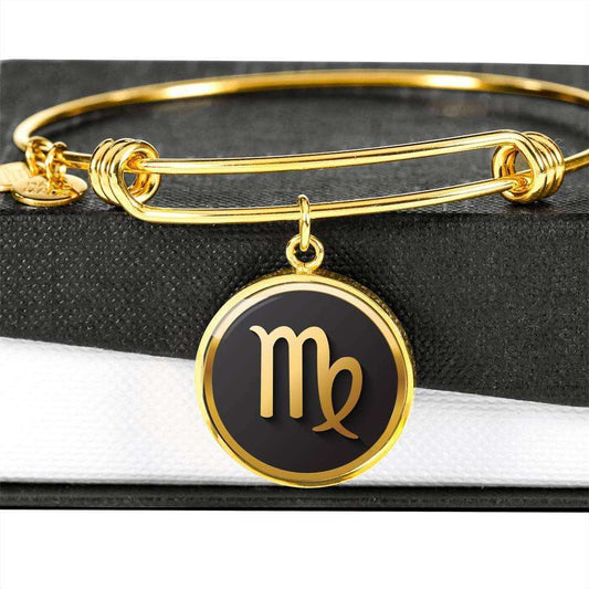 Virgo Zodiac Exclusive Design Bangle Made From Stainless Steel or 18k Gold - ZodiacFanatic