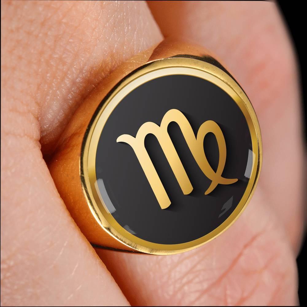 Virgo Zodiac Exclusive Design Ring Made From Stainless Steel or 18k Gold - ZodiacFanatic