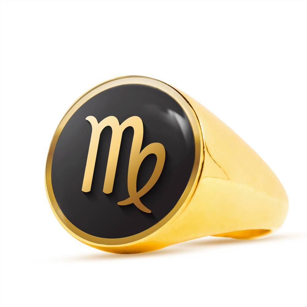 Virgo Zodiac Exclusive Design Ring Made From Stainless Steel or 18k Gold - ZodiacFanatic