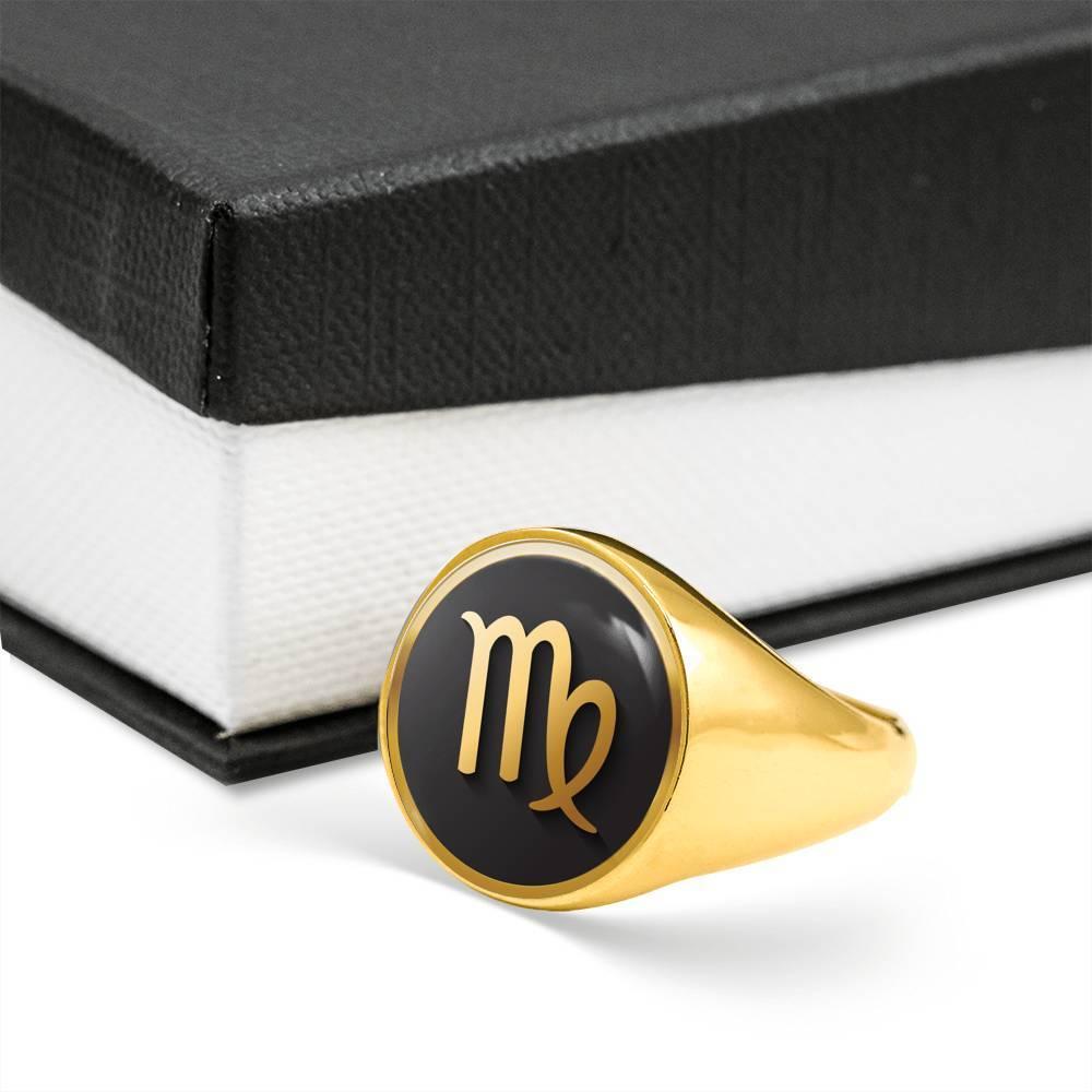 Virgo Zodiac Exclusive Design Ring Made From Stainless Steel or 18k Gold - ZodiacFanatic