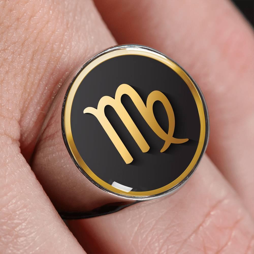 Virgo Zodiac Exclusive Design Ring Made From Stainless Steel or 18k Gold - ZodiacFanatic